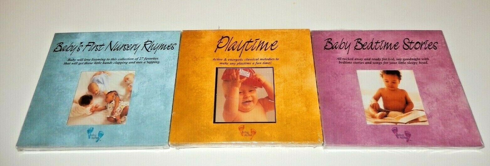 Lot of 3 Baby Notes CD  Bedtime Stories Nursery Rhymes Playtime Baby's 