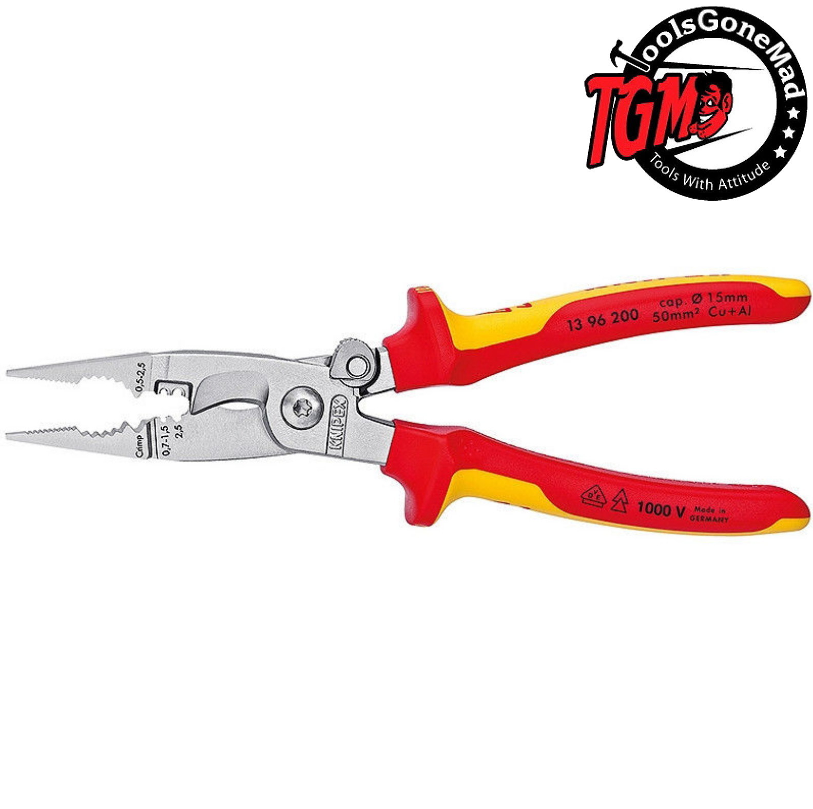 Knipex 1396200 Electrical Installation Pliers 1000V VDE Insulated 13 96