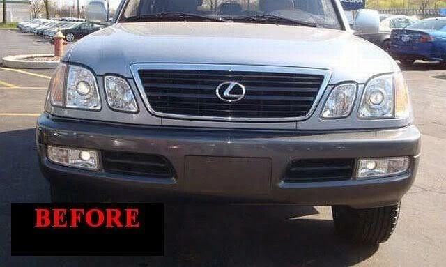 1998 - 2005 年 LEXUS LX470 铬饰边适用于烤架 98 99 00 01 02 03 04 05 WRNTY — 第 3/4 张图片