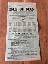 isle of man steam packet - visit the isle of man 1963 time table