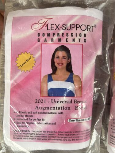 3 Breast Augmentation Stabilizer Band Compression Garment One Size Flex Support - Picture 2 of 5