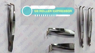 SS Meibomian Gland Rollers Squeeze Expresser Eyelid Deep Meibum Remove Forceps