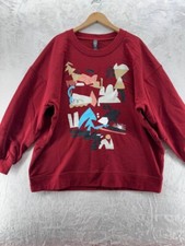 NWOT Lululemon Team CANADA Perfectly Oversized Crew Sweater Dark Sport Red Sz 18