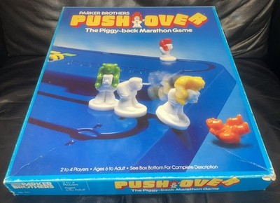 VINTAGE 1981 PUSH OVER BRETTSPIEL PARKER BROTHERS KOMPLETT MIT ANLEITUNG