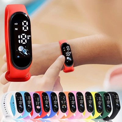 LED Wrist Watch Digital Sport Silicone Strap Kids Teen Girls Boys Children Gift