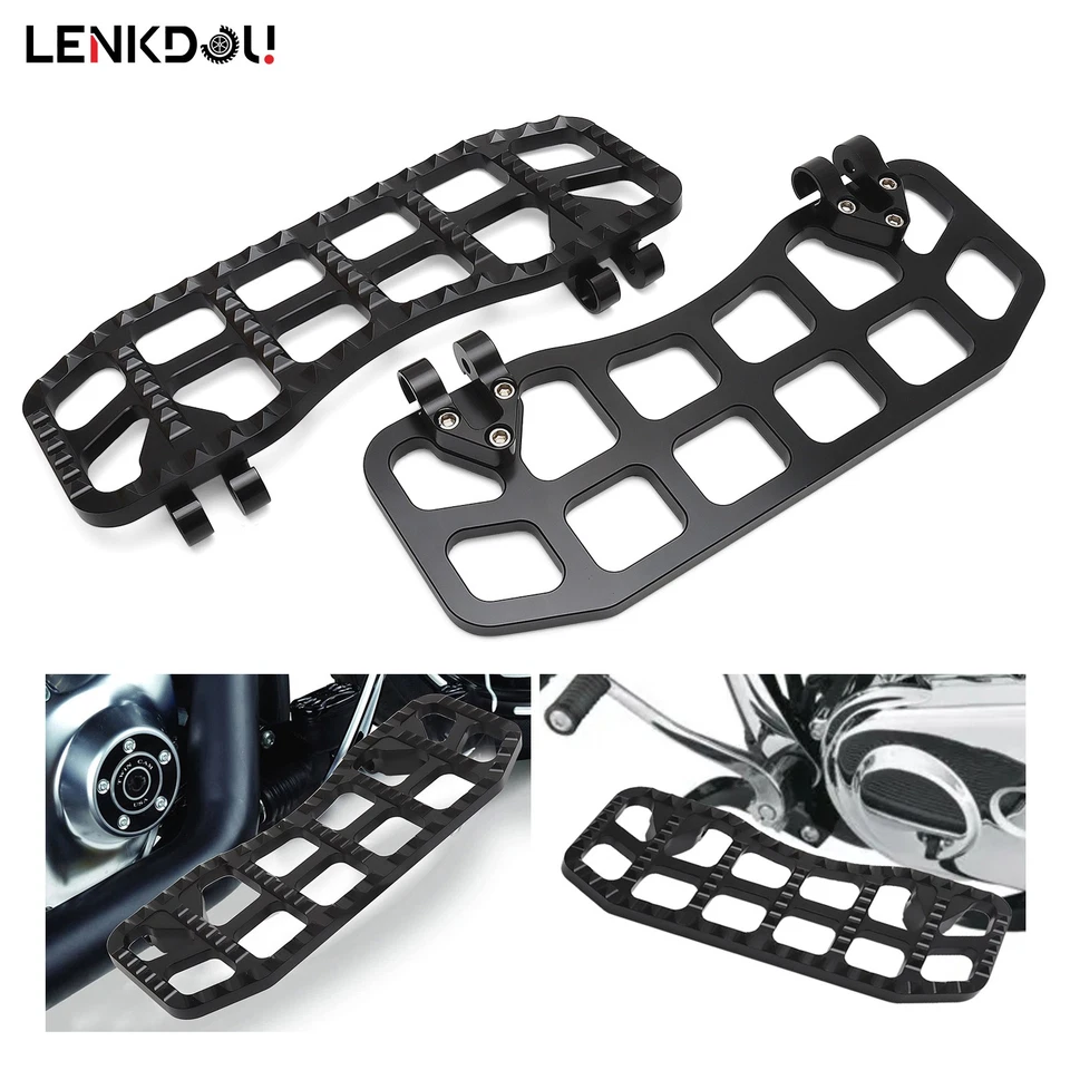 Черные зубчатые подножки для полов Harley Electra Glide Road Glide Softail - Изображение 2 из 4