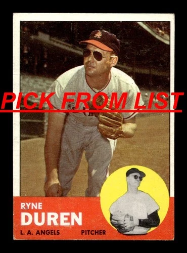 1963 Topps Baseball 12-388 VG-EX Pick From List All PICTURED z0 z8 z7
