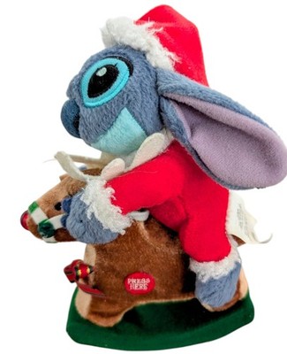 Disney Store Stitch Christmas Plush Reindeer Light Up Nose Musical Holiday...