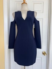 ALICE + OLIVIA blue cold-shoulder dress size 6