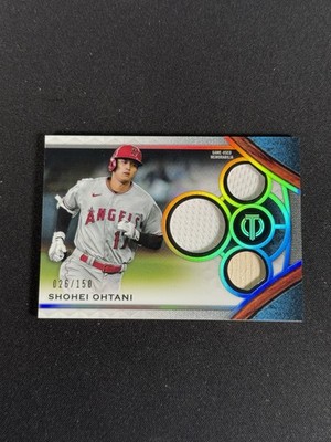 Shohei Ohtani 2021 Topps Tribute Tribute Triple Relics /150 #TTR-SO GAME USED LA