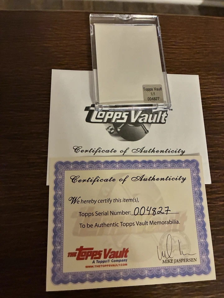 GALE SAYERS 2011 Topps Vault Triple Threads Proof 1 of 1 1/1 RARE COA HOF GREAT - Image 4 of 4