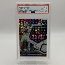 /25! 2022 Mosaic Josh Allen Swagger WHITE Prizm Low Pop Bills PSA 10 GEM MINT