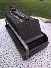 Vintage Rolodex STYLE Index Card File Organizer A-Z Tabs Metal Frame Industrial