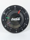 FOR REPAIR Vtg Coca-Cola Black Wall Or Mantle Clock Modernist Style 8" Round