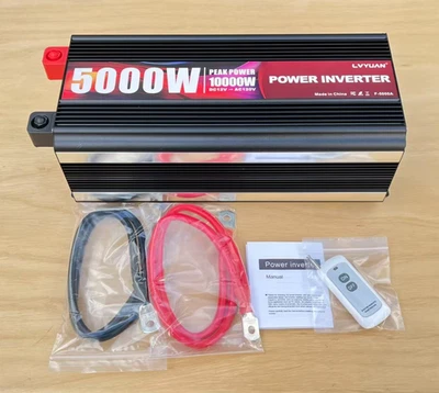 OpenBox LVYUAN 5000 Watt Power Inverter 12V to 110V 120V for Vehicle LCD Display