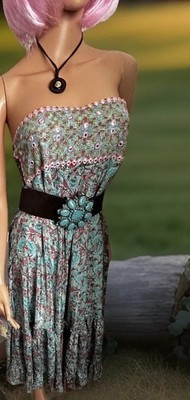 UNIKAT Seidenkleid # Boho-Chic # 100% Seide # One Size # Carmen / Bandeau 