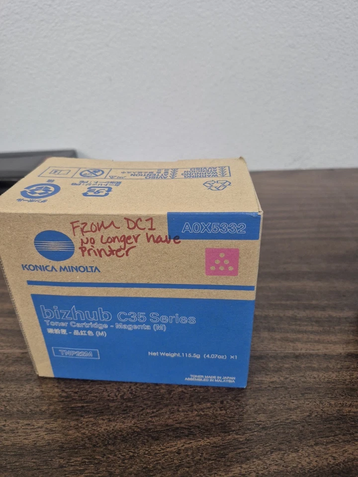 Juego de tóner genuino Konica Minolta TNP-22 color arco iris CMY para Bizhub C35 C35P Foto 2 de 3