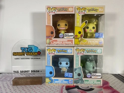 Funko Pop! Pokemon - Soft Color Edition Pikachu, Bulbasaur, Squirtle, Charmander