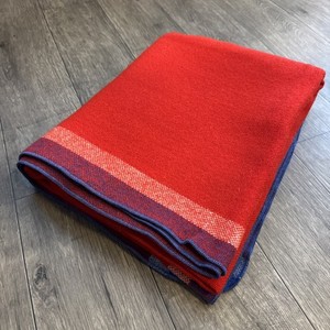 Faribo Wool Blanket | eBay Faribo Pure Wool Throw Blanket Red Cream Geometric Fringe USA main image 0