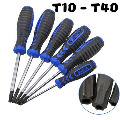 T10 - T40 Torx Schraubendreher T Profil Schraubenzieher mit Loch Steckschlüssel