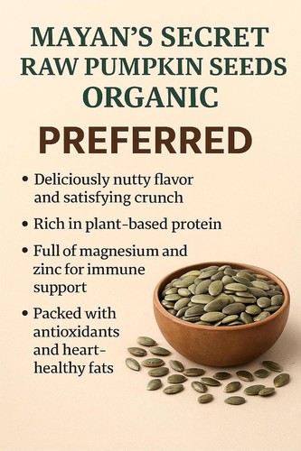 Mayan's Secret - Raw Pumpkin Seeds Organic 2lb, Parve, Vegan, Non GMO - Picture 8 of 17