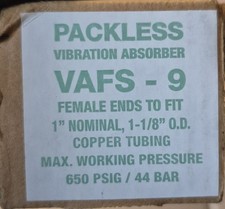Packless VAFS-9 Stainless Steel Vibration Absorber 1 1/8" 650 PSI 45 Bar 