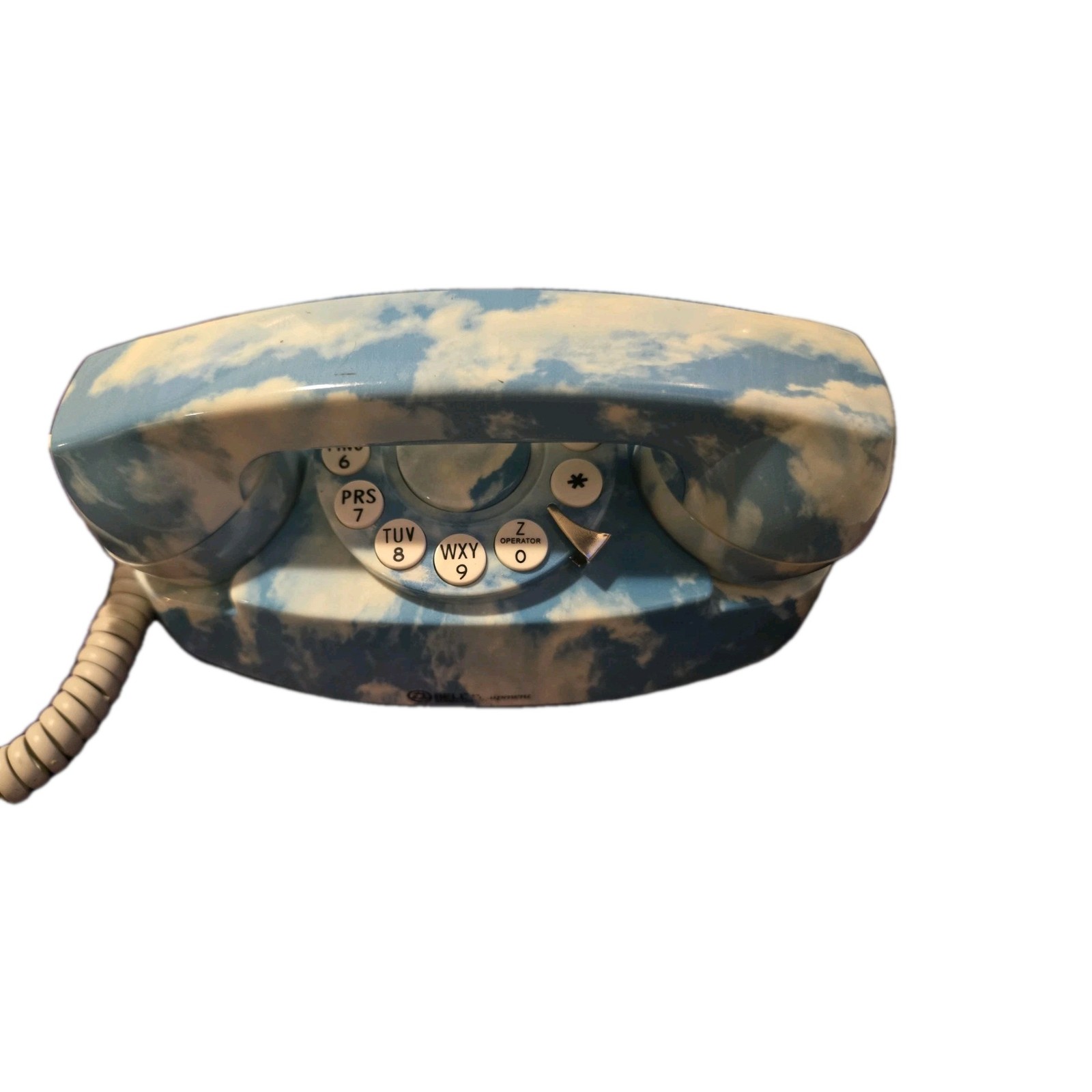 SKY PHONE Push Button Blue Cloud Princess Landline EM-400 Vintage Corded