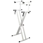 5 Core Keyboard Stand 2 Tier Doubled X Shape Adjustable Key Board Piano Stands
