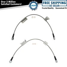 Stainless Steel Front Brake Hose Fits 00-06 Cadillac 99-07 Chevrolet 99-07 GMC