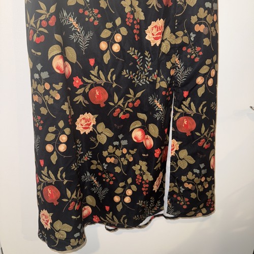 Cider Milkmaid Dress Women's 0XL Fruit Floral Cottagecore Thanksgiving Peasant - Picture 4 of 14