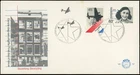 Netherlands #597-598 WWII Liberation Anne Frank FDC 1980 Hague Postmark Cover