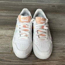 ASICS Kids Court Shoes White Peach Mint Sneakers Girls Size 4.5