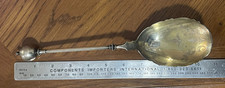 Ball End by George Sharp Sterling Silver Spoon GW Etch bowl