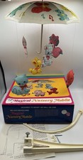 Vintage 1970s Musical Umbrella Baby Mobile Nursery Dolly Toy WORKS Tested AS IS