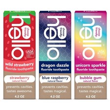 hello Kids Fluoride Toothpaste Variety Pack, 3 Pack, 4.2 oz