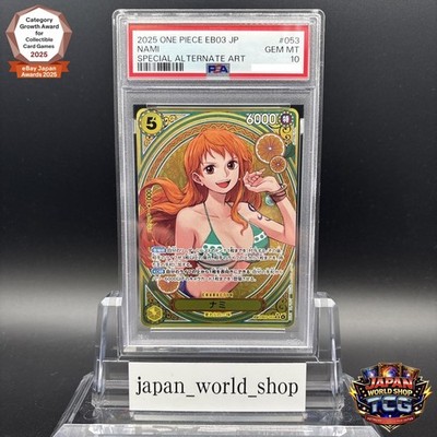 PSA 10 Nami EB03-053 SP Alt Art SR Heroines Edition One Piece Card