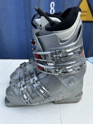 Salomon Charm 550 Ski Boots Womens Size 8, Mondo 25 Silver Grey (#893)