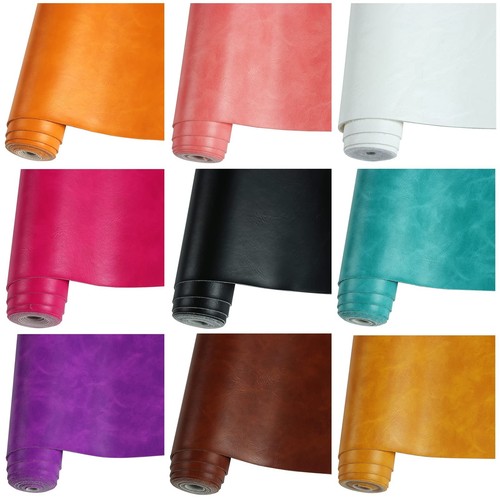 Smooth Solid Color Black Faux Leather Roll 12"X53"(30cmX135cm), Material for ... - Picture 4 of 7