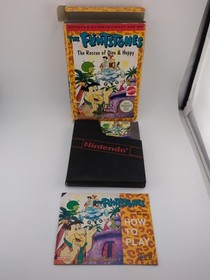 Flintstones Rescue Dino Hoppy Nintendo NES Box And Manual. Cracked Untested