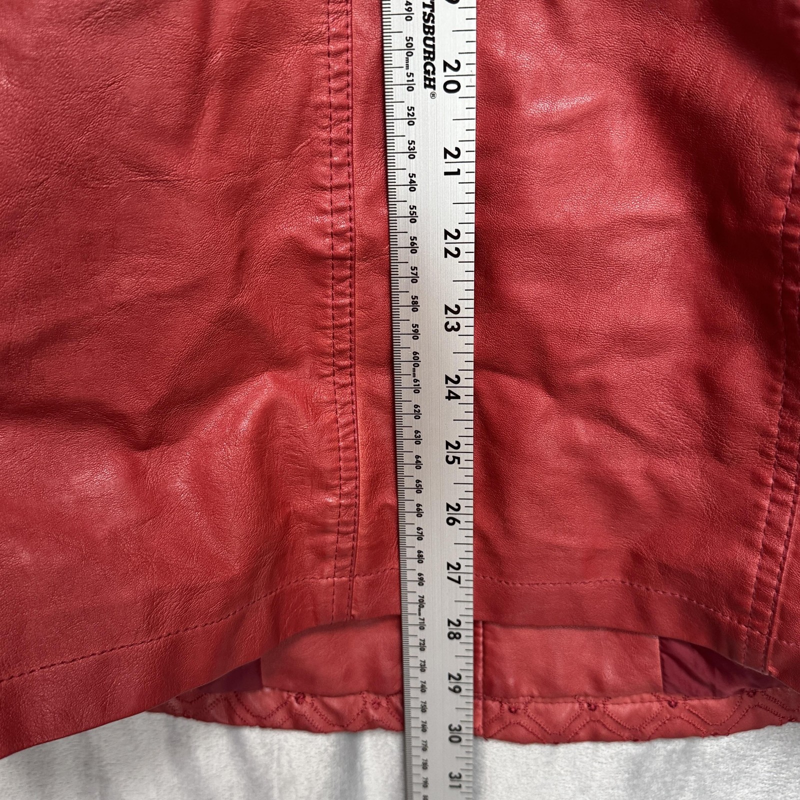Ameri Mode Jacket Womens Large Red Faux Leather E… - image 11