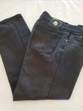 VTG Men's VERSACE JEANS SIGNATURE Black Straight Button Fly 32X32 EUC
