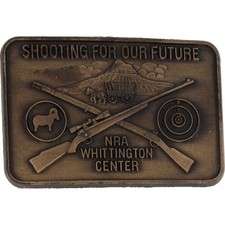 Nra National Rifle Gun Hunting Hunter Western Member 80s NOS Vintage Belt Buckle