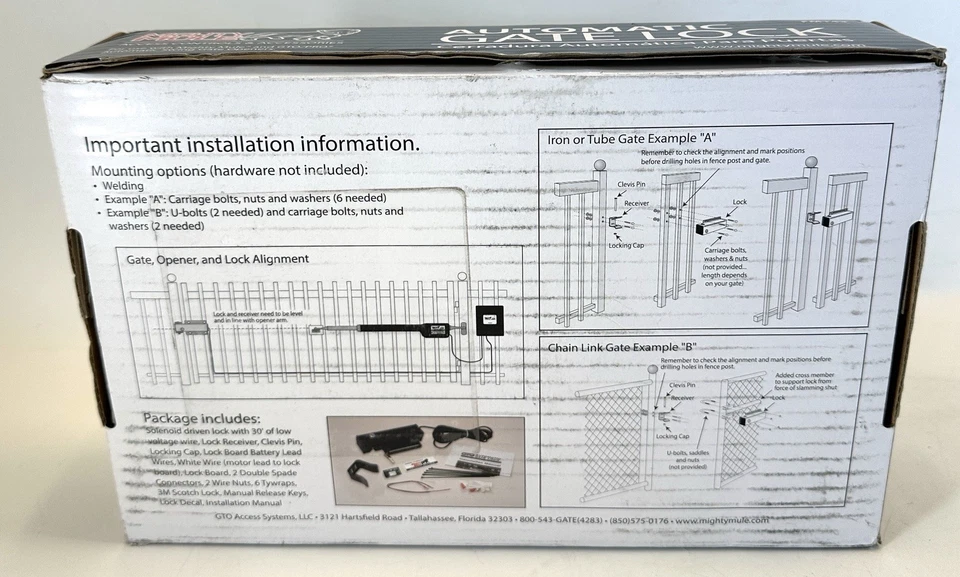 Mighty Mule Automatic Gate Lock For Automatic Gate Openers Model FM143 - Image 4 of 4