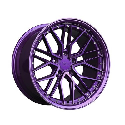 パープル・レッド 完組ホイールセット 1 X XXR 571 18X8.5 5-4.5 73.1 Hub +35 Offset Diamond Cut Purple