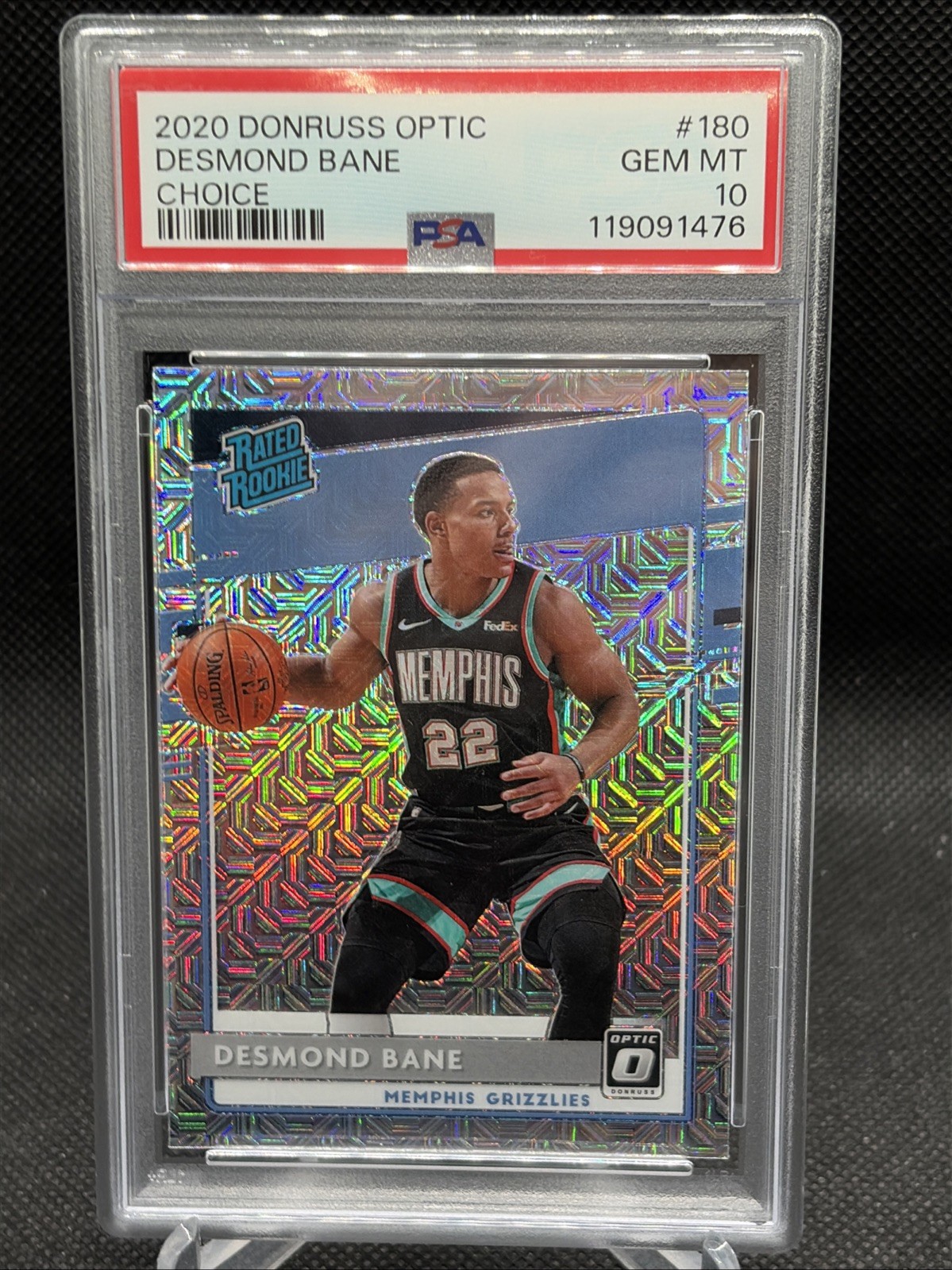 2020-21 Donruss Optic Desmond Bane CHOICE PRIZM ROOKIE SP RC PSA 10!