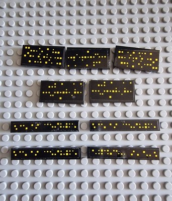 LEGO Fliese Kachel Platte 2x4 Star Wars 9 Stück Tile brick 87079pb0429 6636 P23