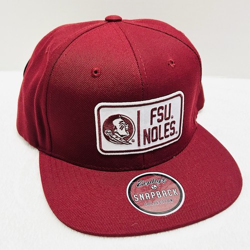 Zephyr Florida State Seminoles Noles Flat Hat Cap Snapback Adjustable Red NCAA - Picture 3 of 5