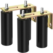 2 Pack 6" Slide Gate Guide Roller with L-Bracket Universal Sliding Gate Rollers