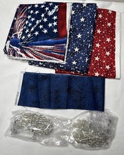 Celebration Star Spangled Fireworks Panel Kit Flag Stars Red White & Blue As Is