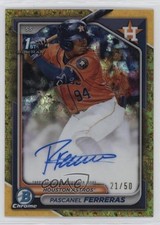 2024 Bowman Chrome Gold Mini-Diamond Refractor 21/50 Pascanel Ferreras Auto 0zu6
